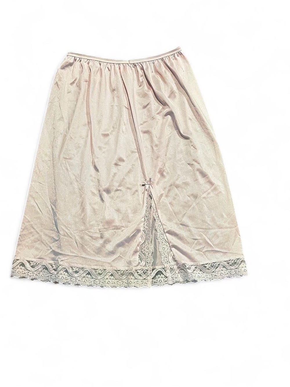 Lace-Trim Half Slip in Light Blush